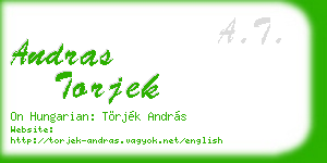andras torjek business card